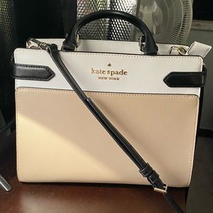 Kate Spade Medium Tan/White Purse